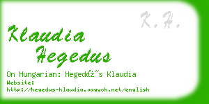 klaudia hegedus business card